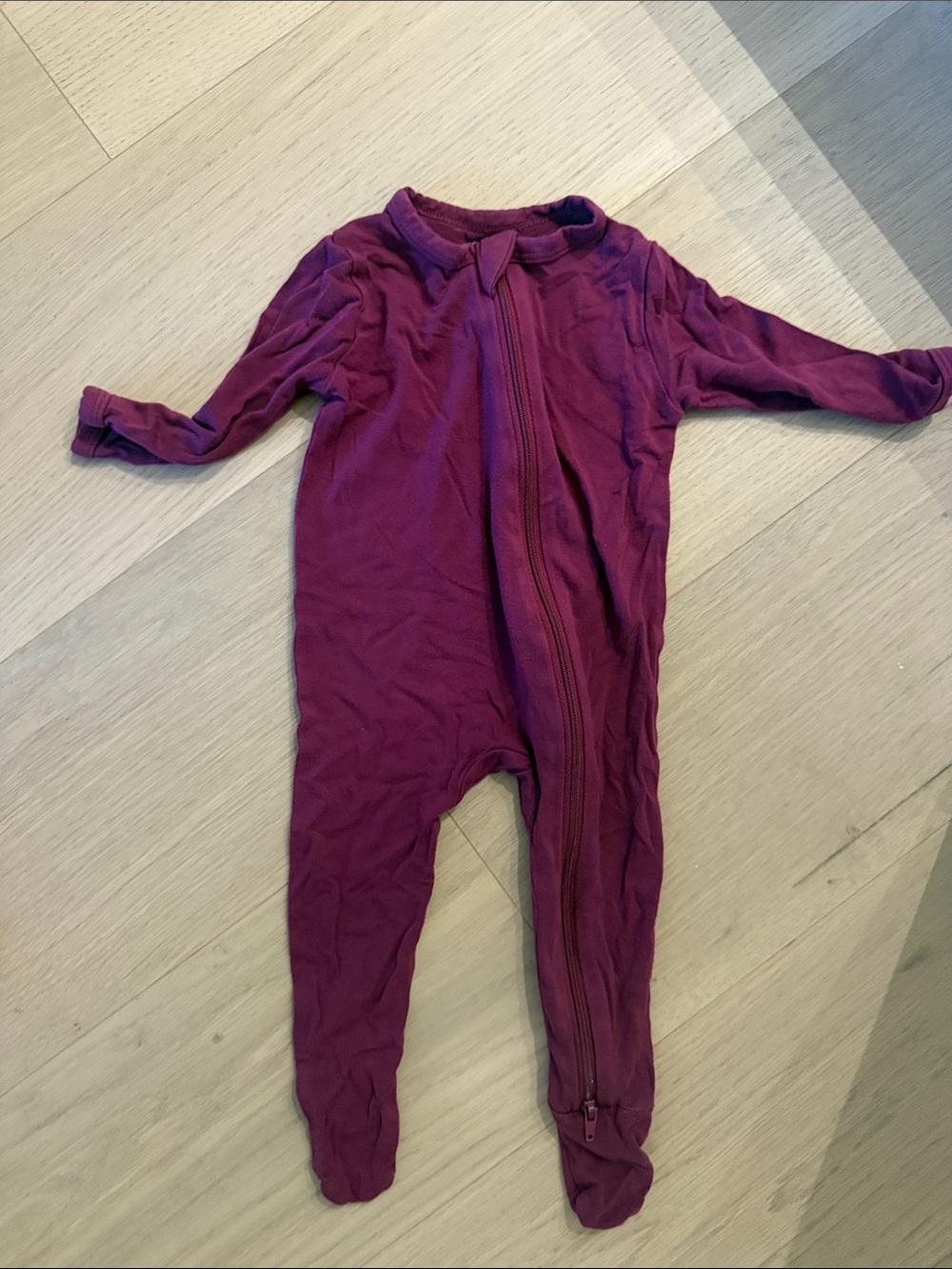 Kyte BABY Plum Footed One-Piece Zipper Pajamas
